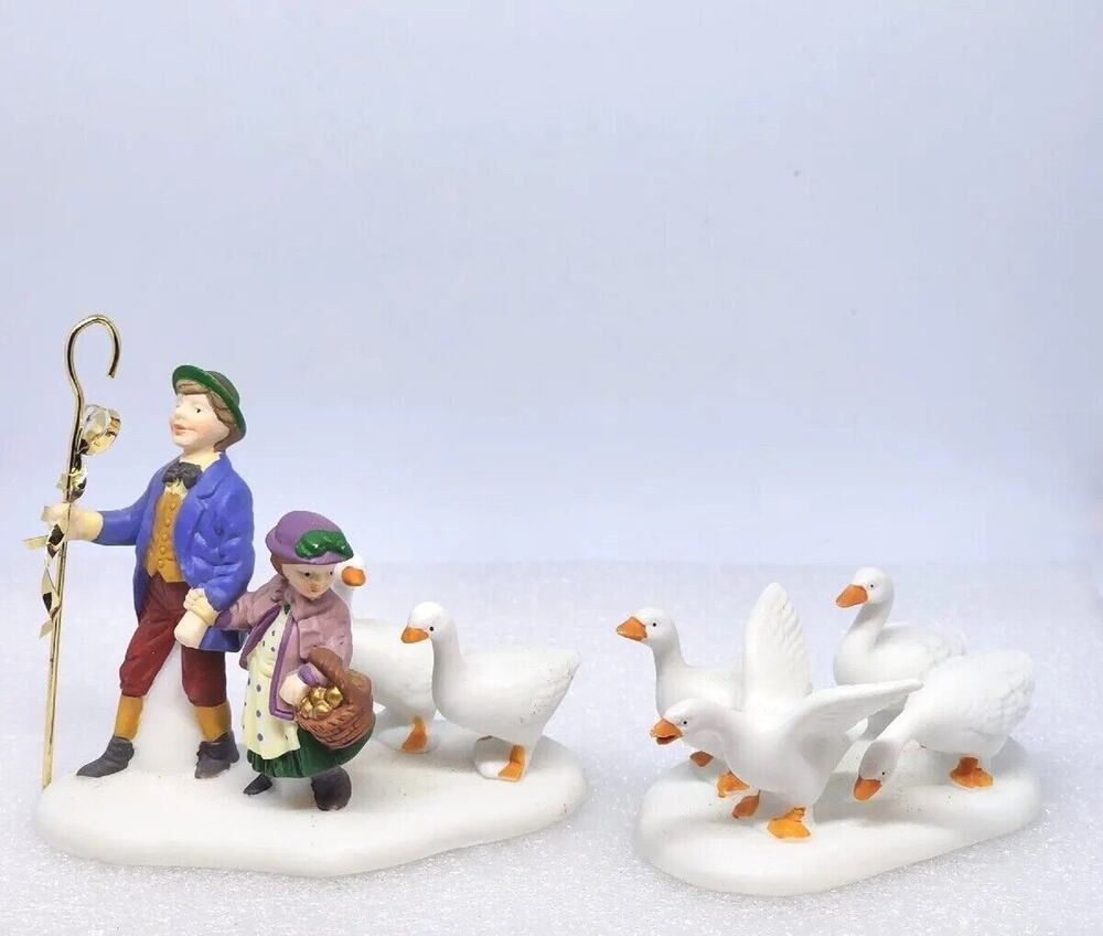Dept 56 Twelve Days of Dickens' Village VI SIX GEESE A LAYING 58382 Vintage 1999